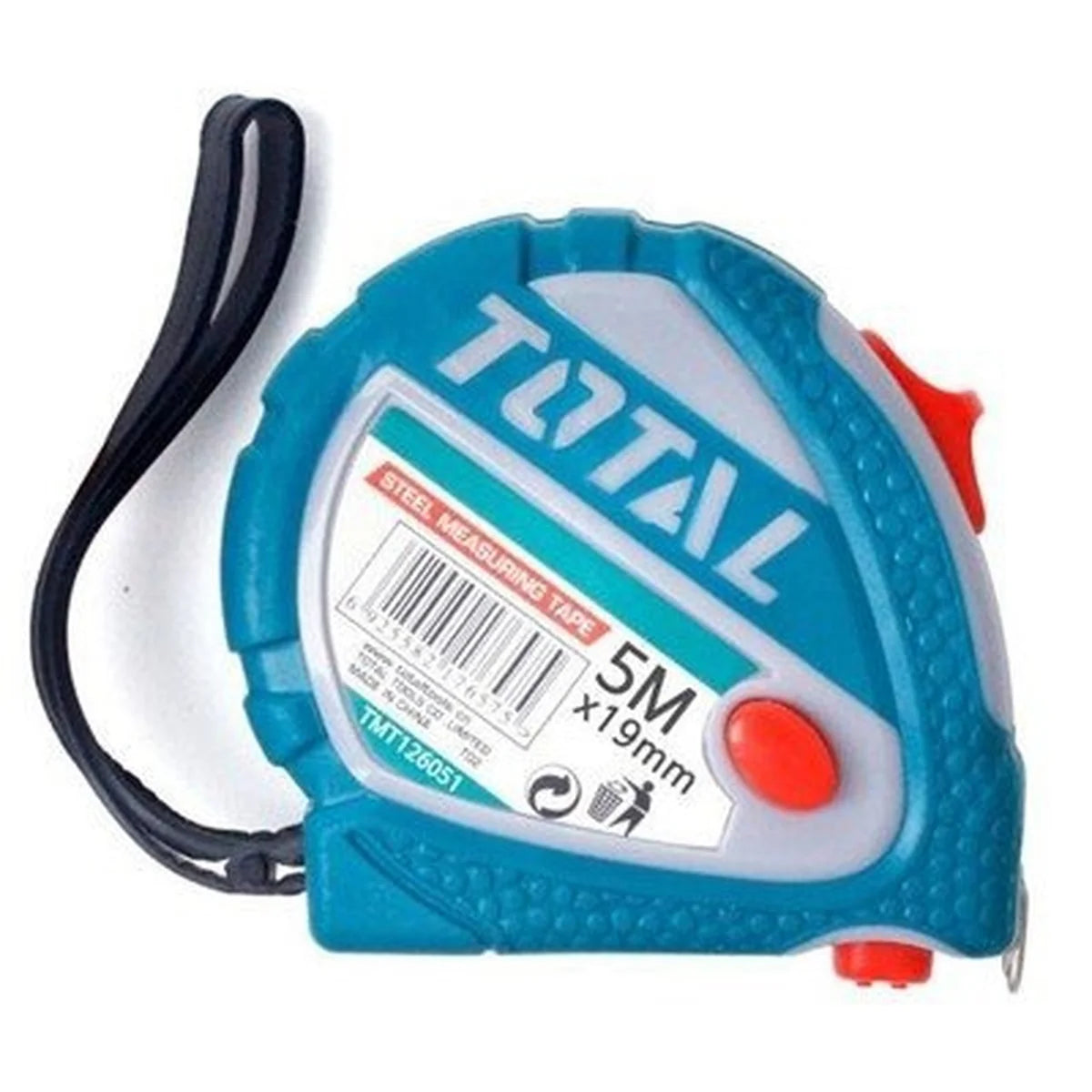 Total 5M x 19mm Steel Measuring Tape TMT126051 - 3 Stop Function Total